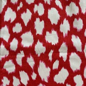 Kate Spade for Kravet. Vibrant Red and White Fabric Remnant